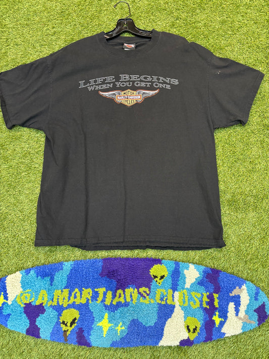 Vintage Harley-Davidson "Life Begins When You Get One" Tee