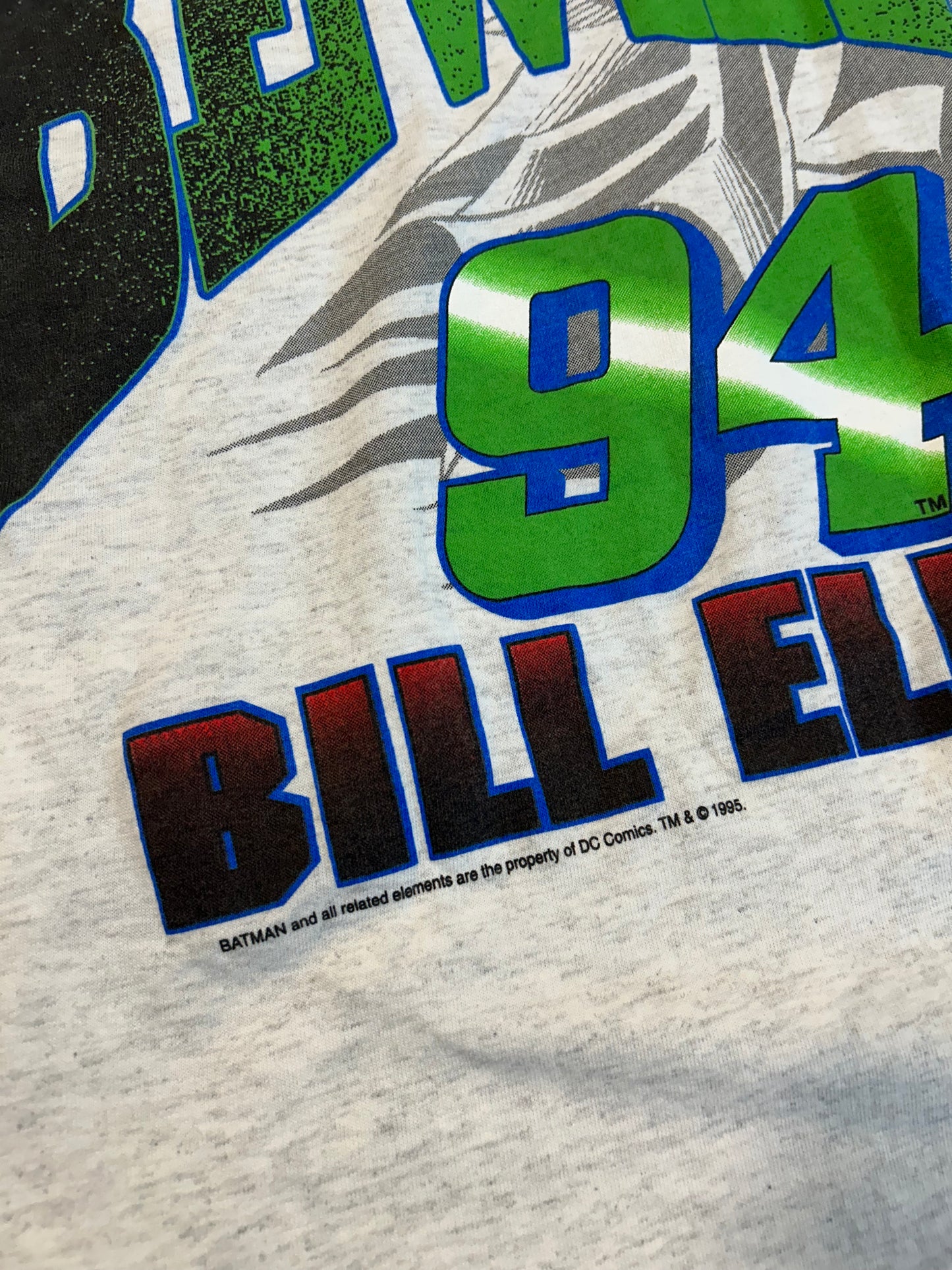 Vintage 1995 Bill Elliot Beware #94 X Batman Forever NASCAR Tee