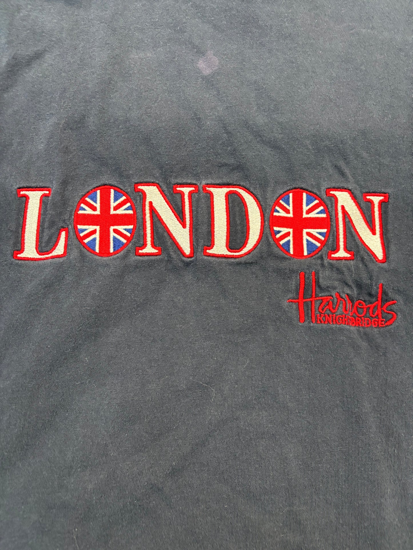 Vintage Navy Blue Harrods London Tee