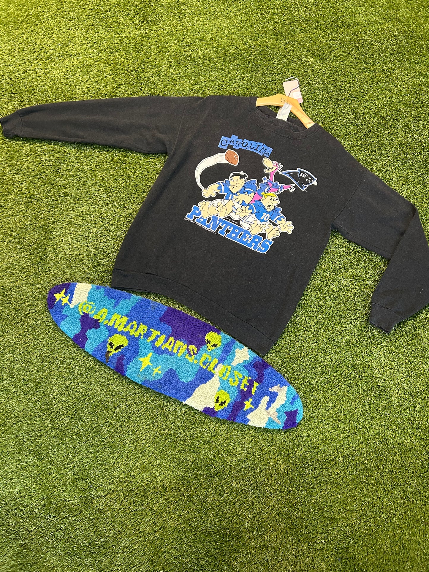 Vintage 1994 North Carolina Panthers X FlintStones Crewneck