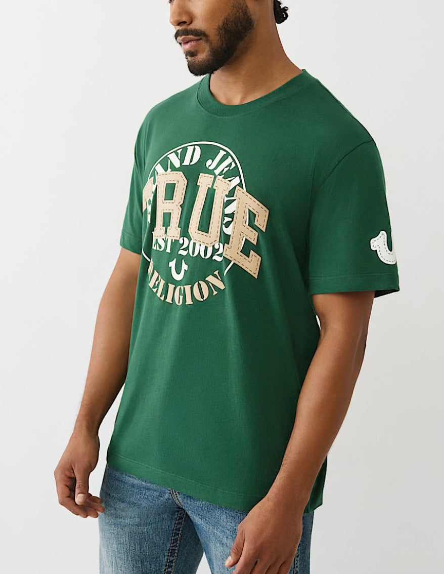 True Religion Logo Stitch Appliqué Tee