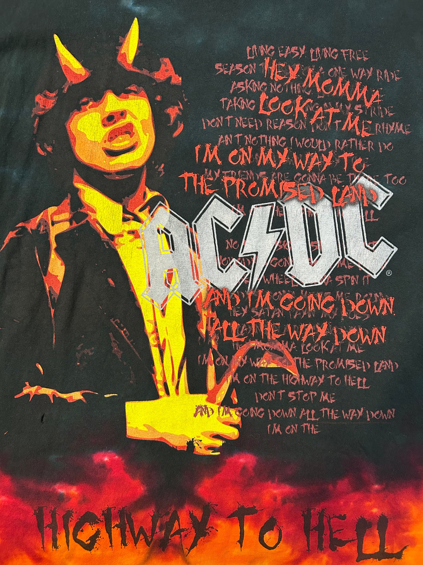 Vintage Liquid Blue AC DC Highway To Hell Band Tee