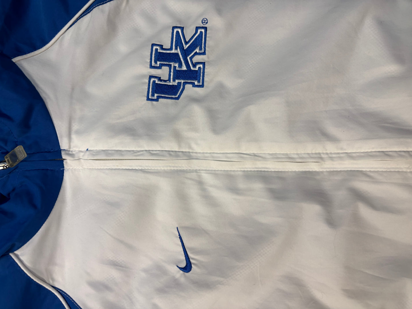 Blue and White University of Kentucky Nike Wind Breaker Size Large