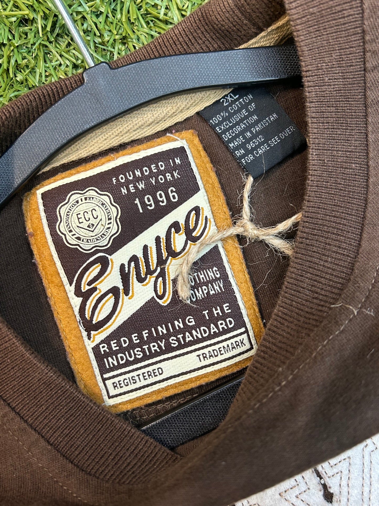 Vintage ENYCE Brown Long Sleeve Embroidered Tee