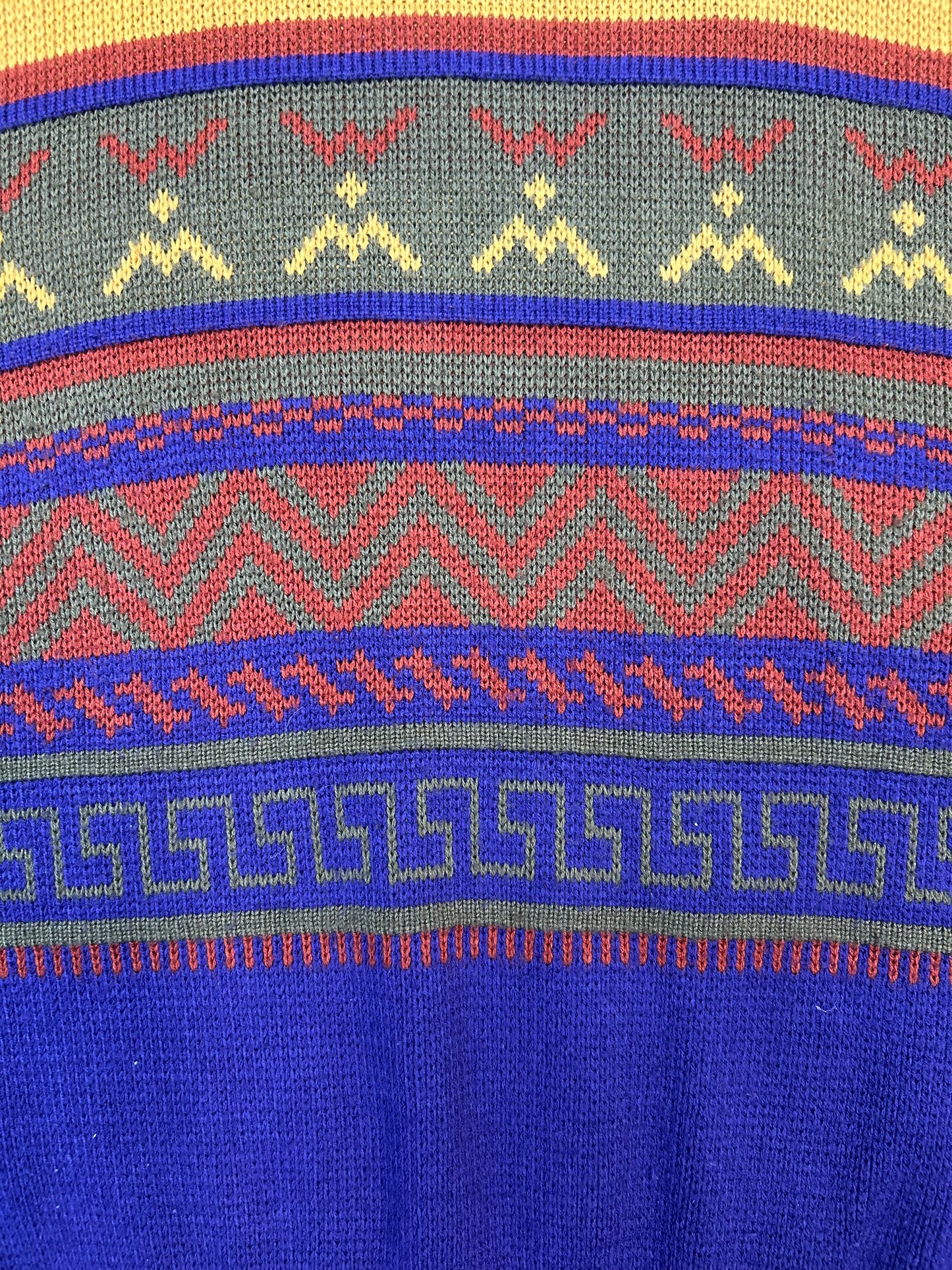 Vintage Tribal Print Knitted Sweater
