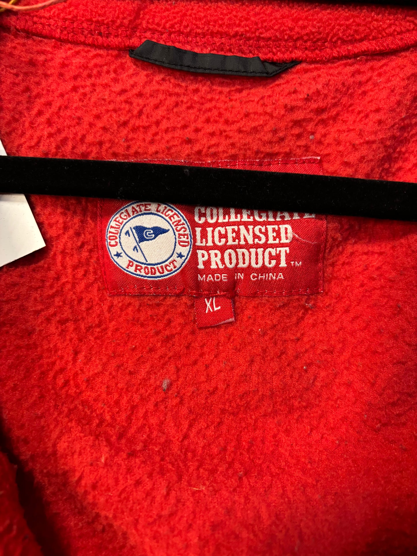 Black and Red Ohio State Buckeyes Fleece Jacket Size XL