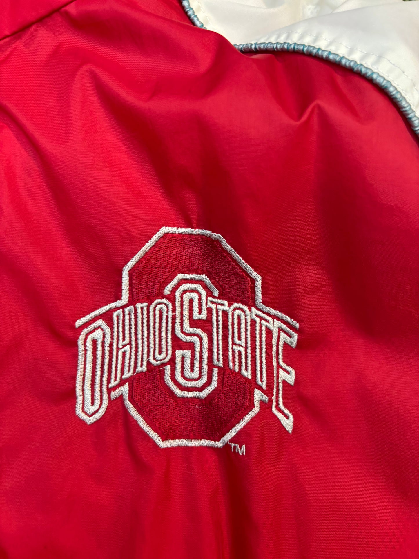 Vintage Red & White Starter Ohio State Windbreaker 90’s Jacket