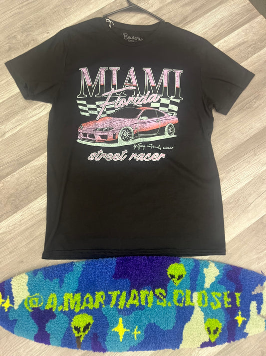 Retro Style Miami Florida Street Racer Tee