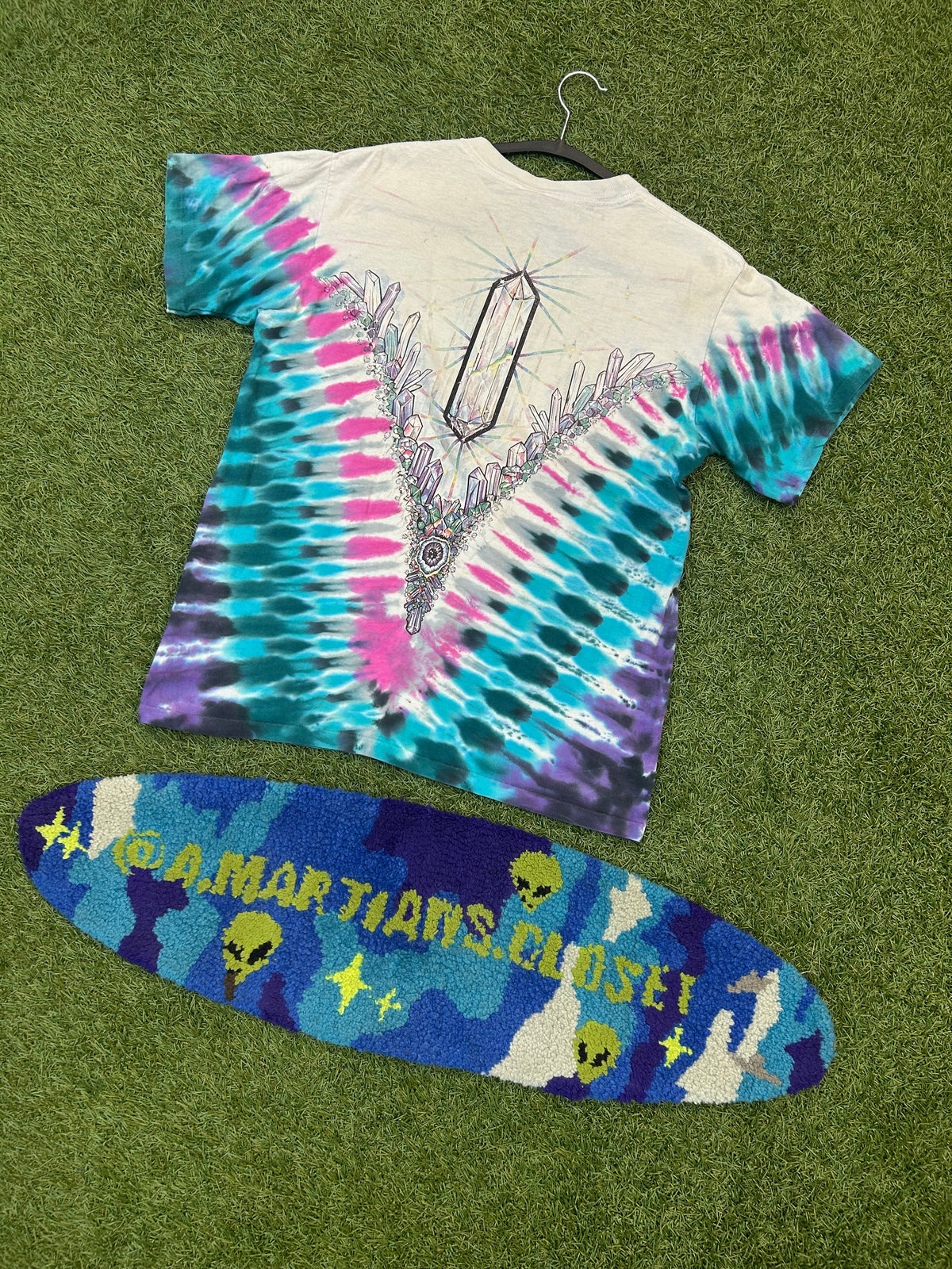 Vintage 90s Liquid Blue Crystals Tee