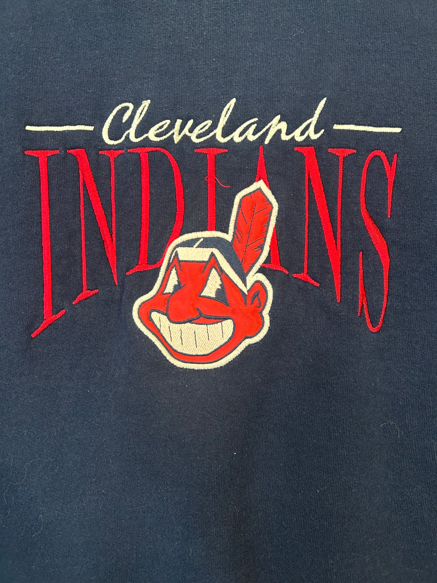 Vintage 90s Chalk Line Cleveland Indians Embroidered Crewneck