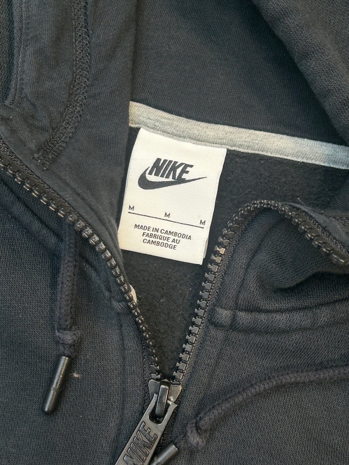 Y2K All Black Nike ZipUp W/Hood
