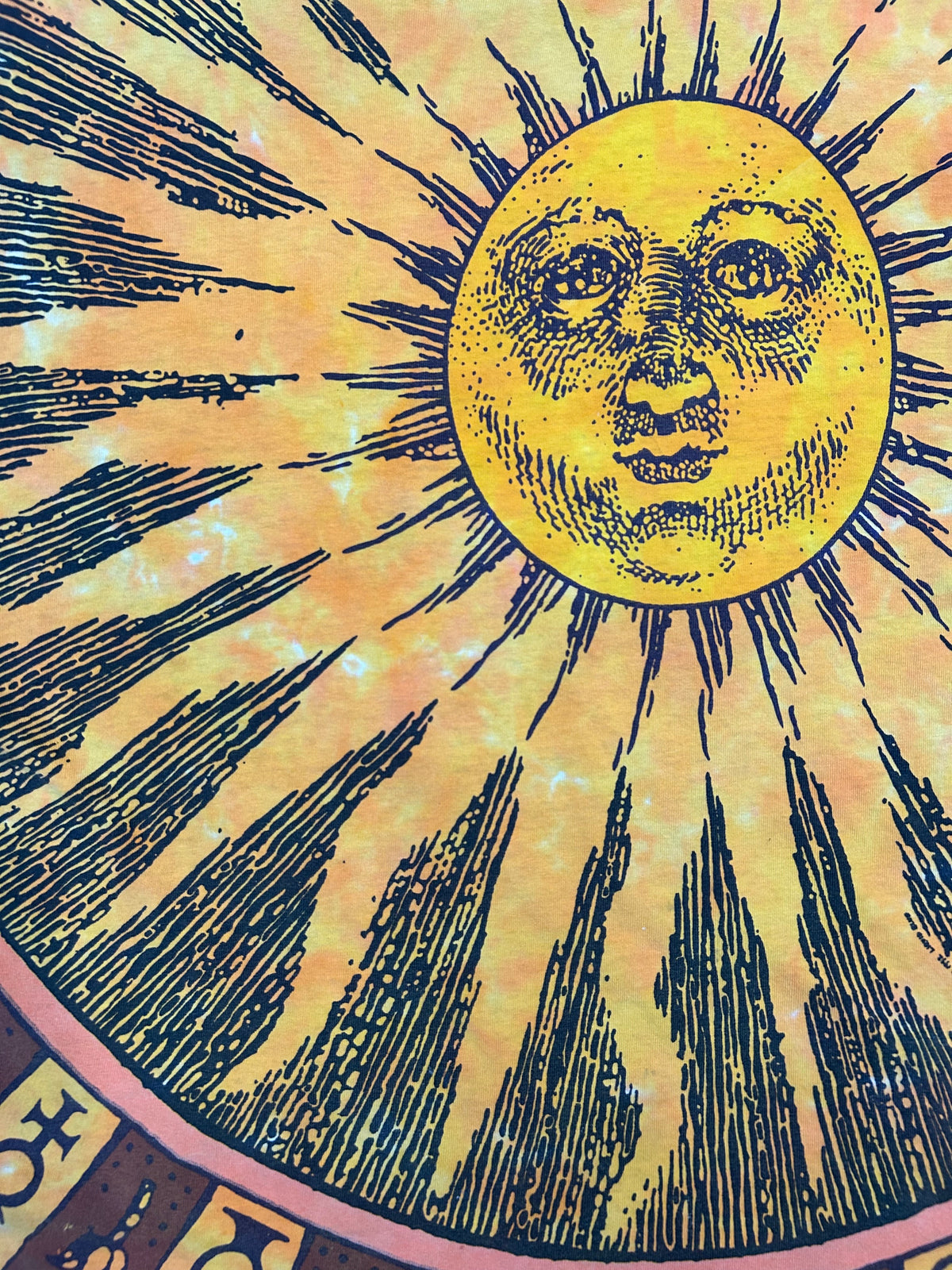 Vintage 1992 First Addition Chris Pickerton Liquid Blue Sun/Moon AOP Tee