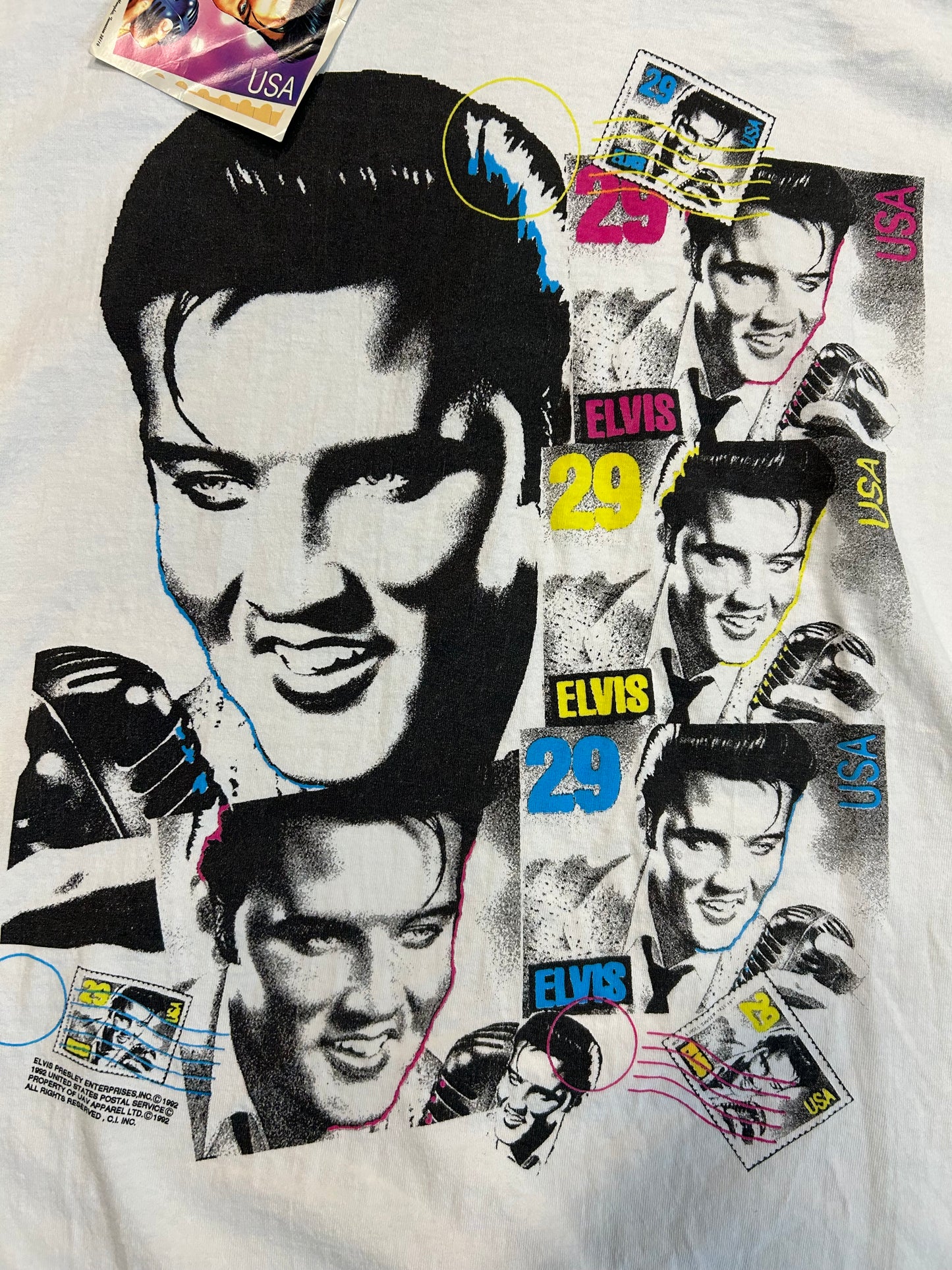 Vintage 1992 Elvis Presley Postcard Tee