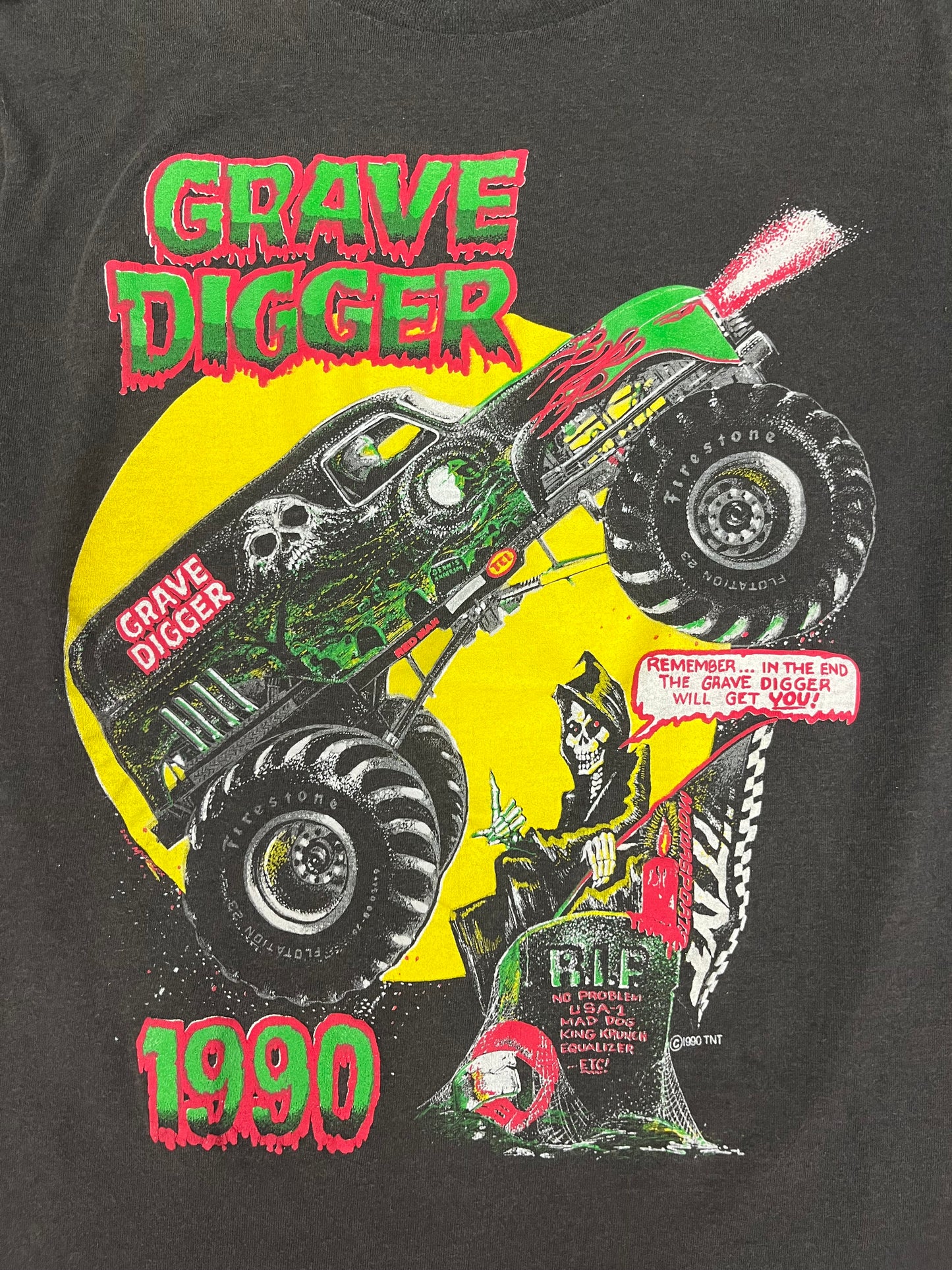 Rare Vintage 1990 Grave Digger Tee