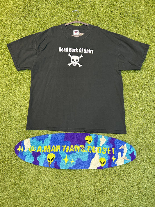 Y2K Read Bak Of Shirt Funny Tee