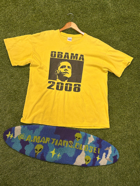 Y2K Yellow Obama Tee