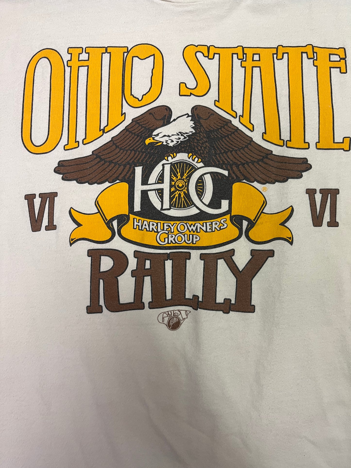 Vintage 1995 Ohio State Harley Owners Group Tee