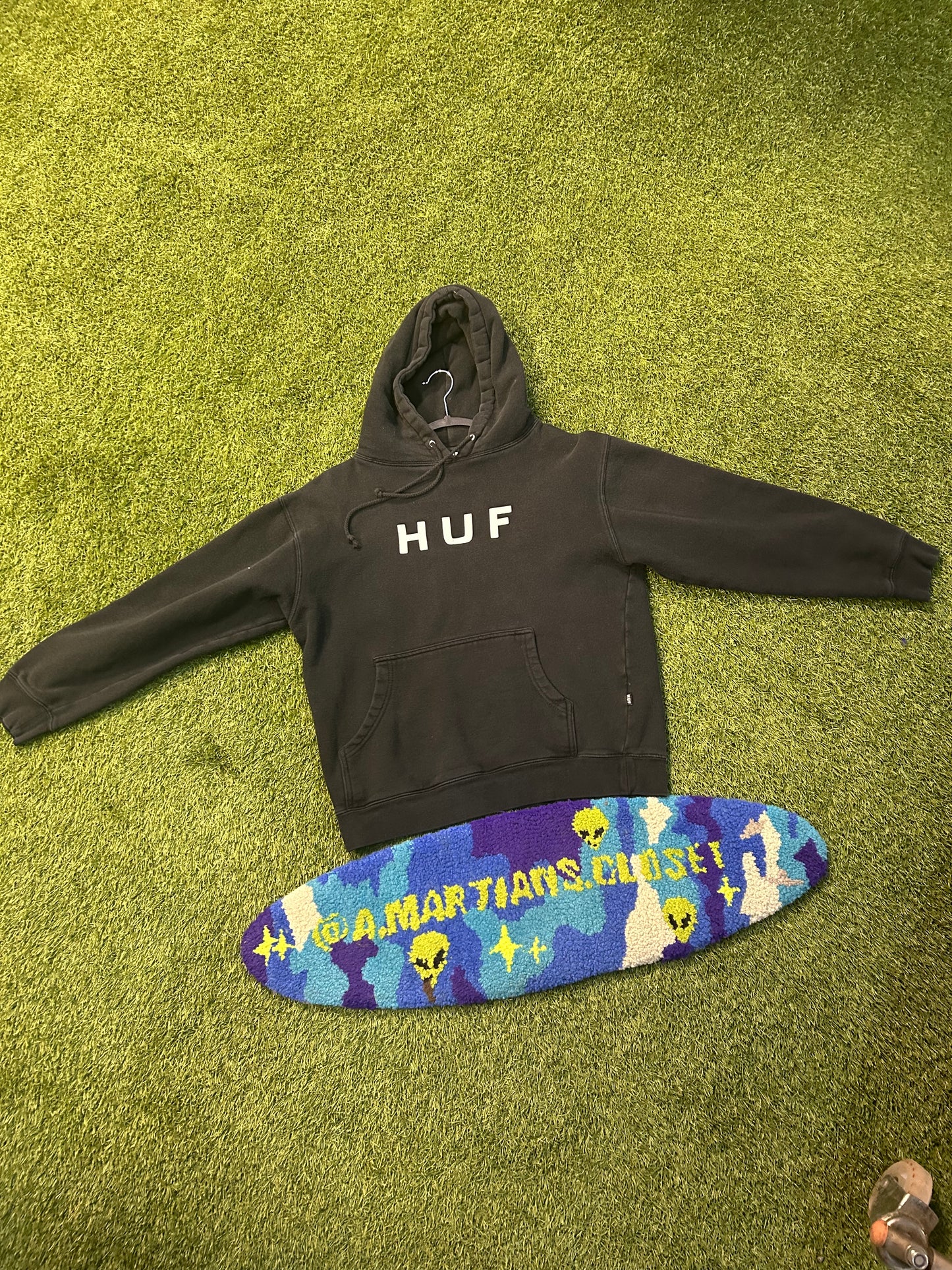 All Black Huf Hoodie