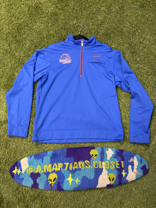 Blue Nike Boise State Quarter Zip Jacket Size Large