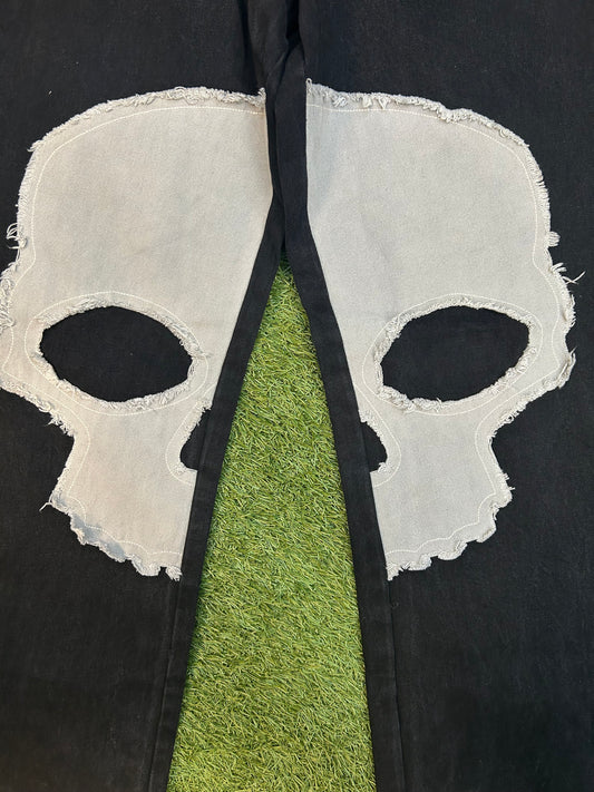 Y2K Skull Embodied Black Jeans