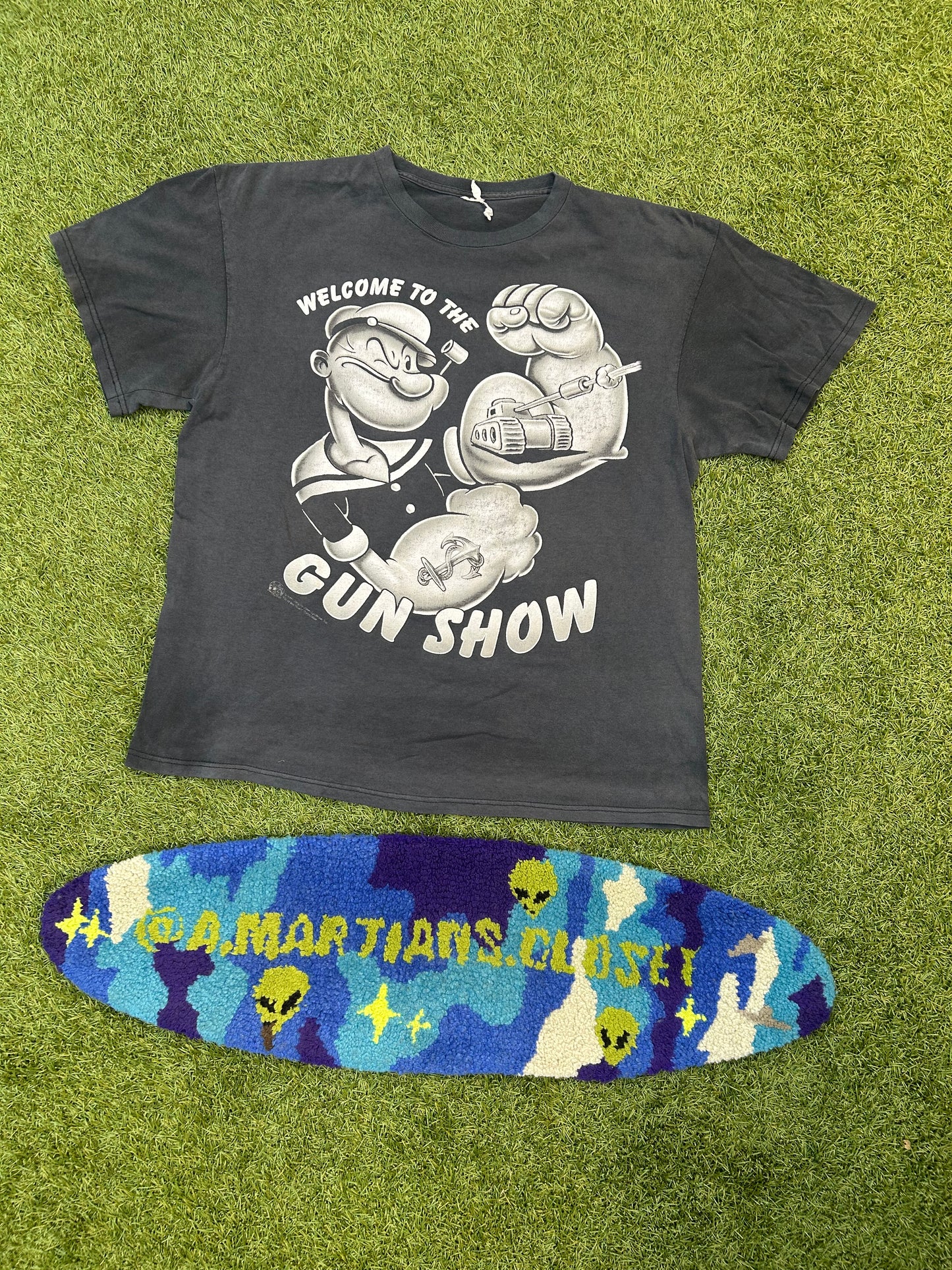 Y2K Popeye Welcome To The Gun Show Tee