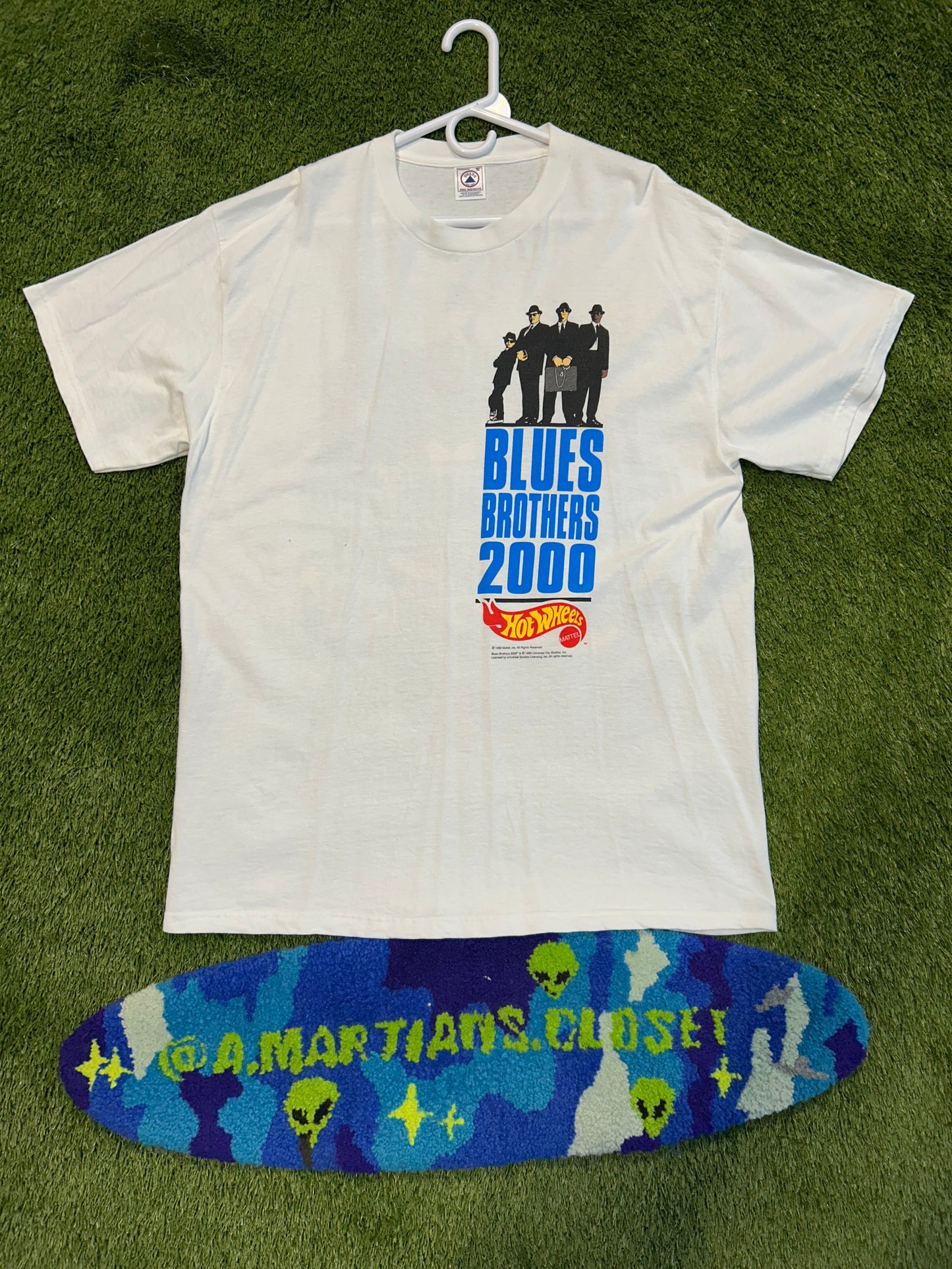 Vintage 1998 Blues Brothers Hot Wheels NASCAR Tee