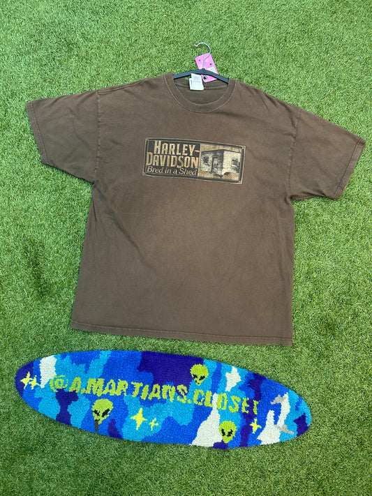Y2K Harley Davidson Bred In A Shed Texas Tee