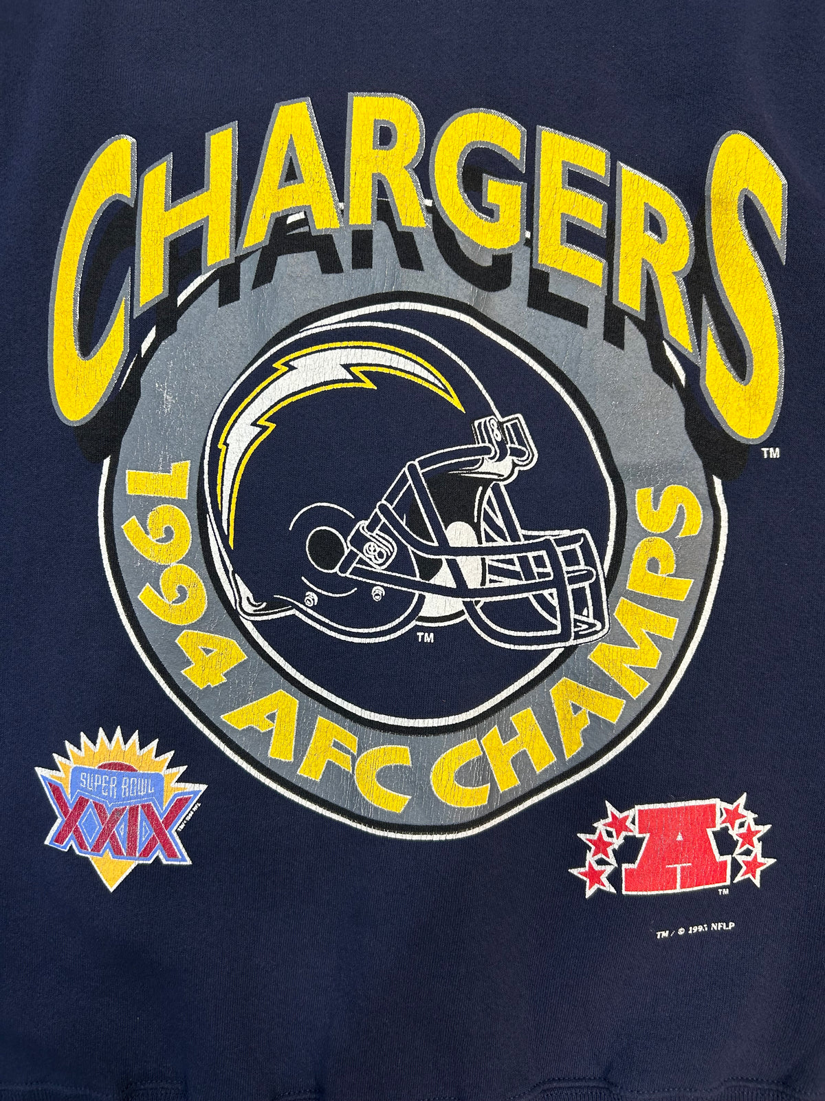 Vintage 1994 San Diego Chargers NFL AFC Champs