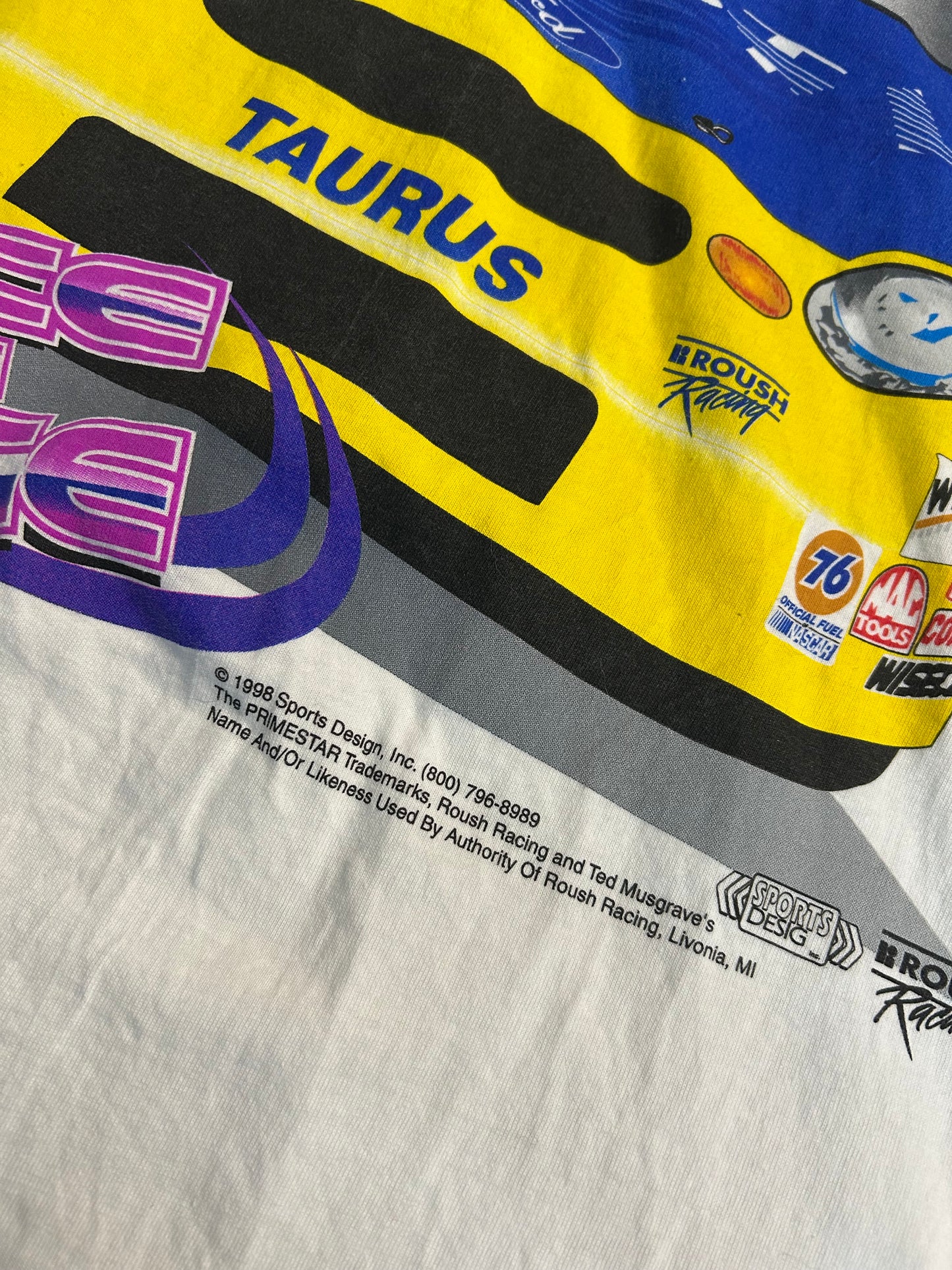 Vintage 1998 Ted Musgrave Primestar NASCAR Tee