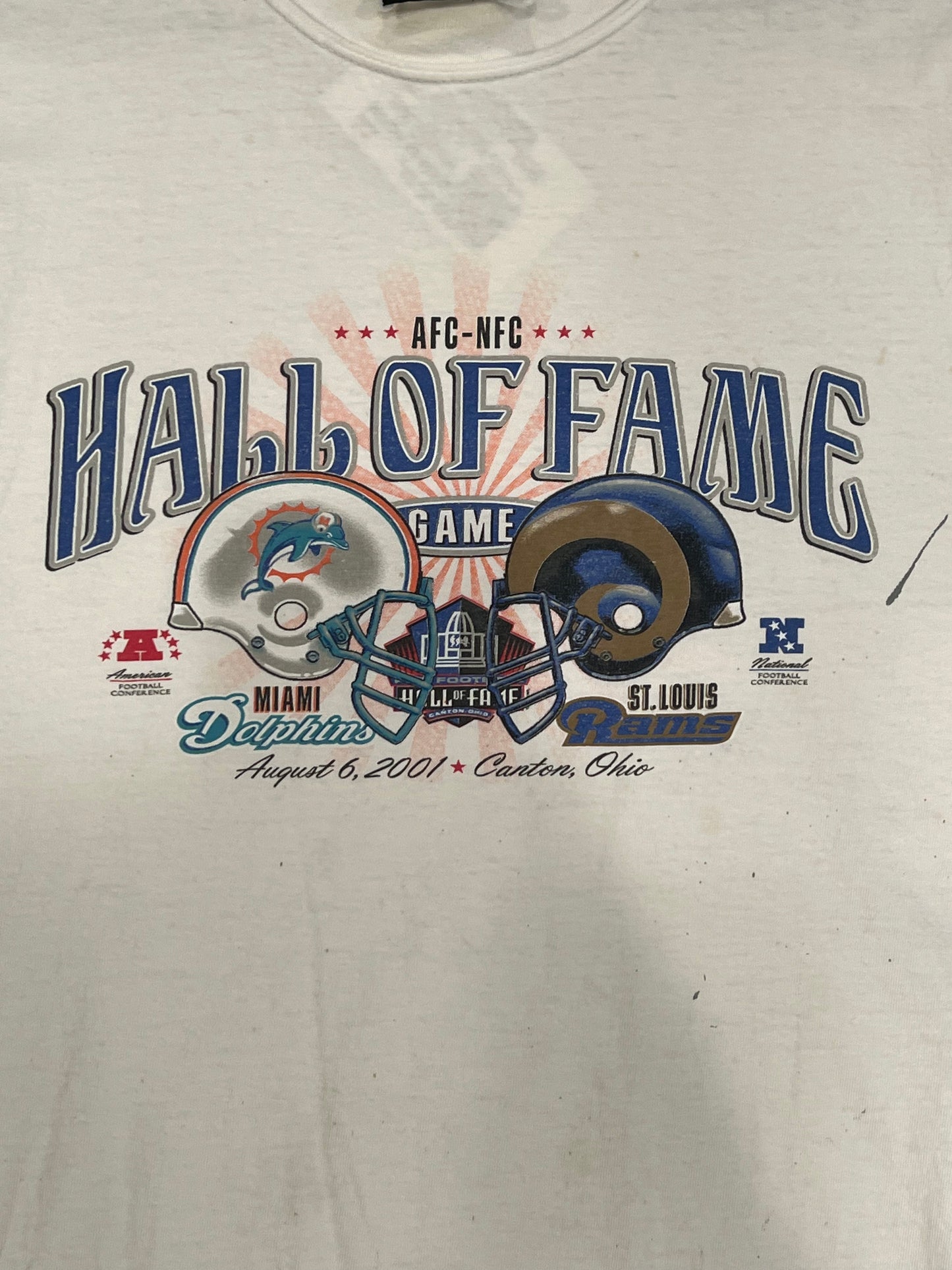 Vintage 2001 Hall Of Fame Game Sleeveless Tee