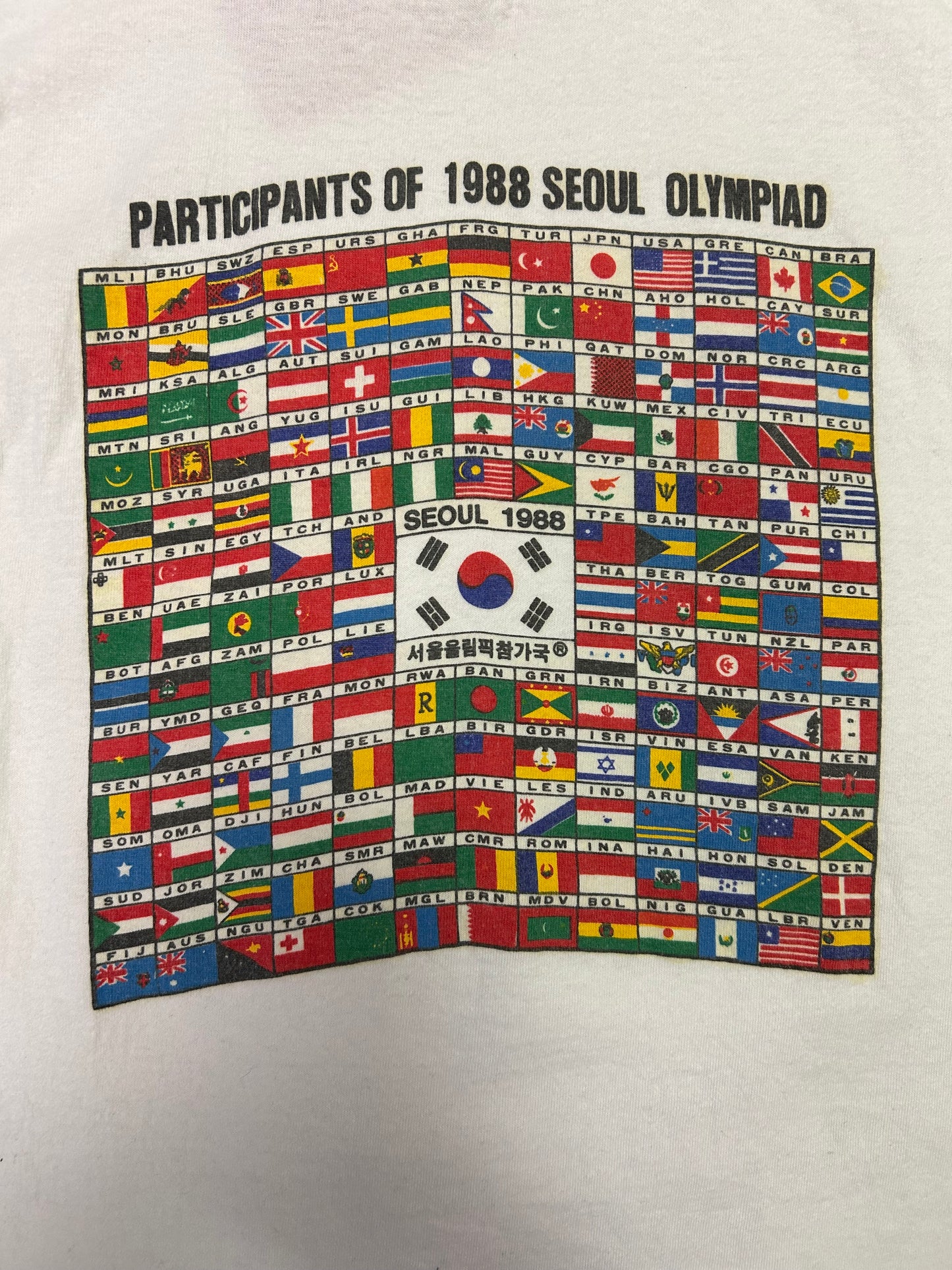 Rare Vintage 1988 Participants Of Seoul Olympiad Tee