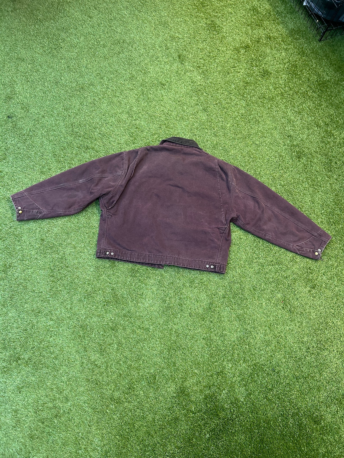 Rare Vintage J43 Light Fade Burgundy Detroit Style Carhartt Jacket
