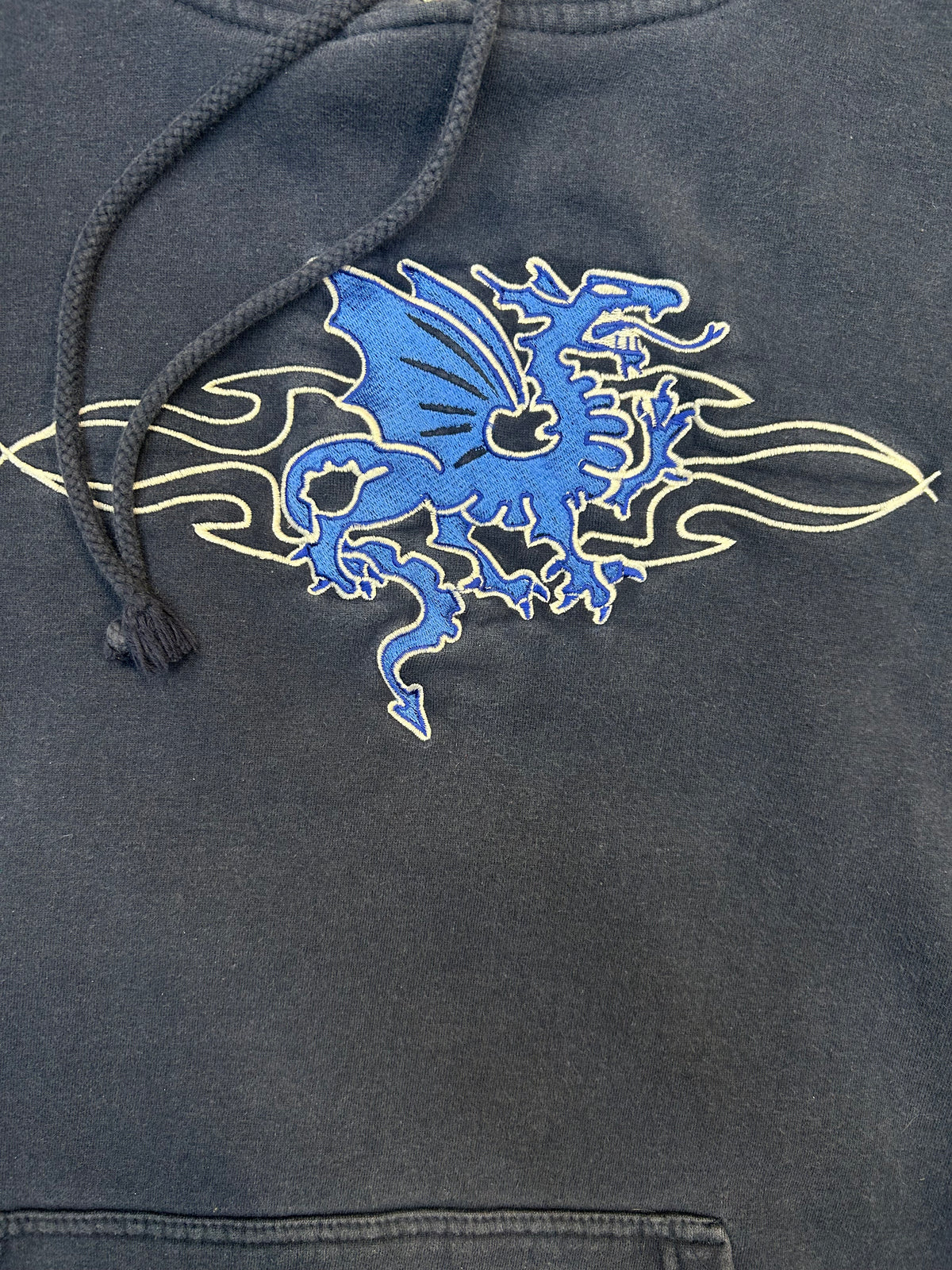 Y2K Top Heavy Blue Dragon Hoodie