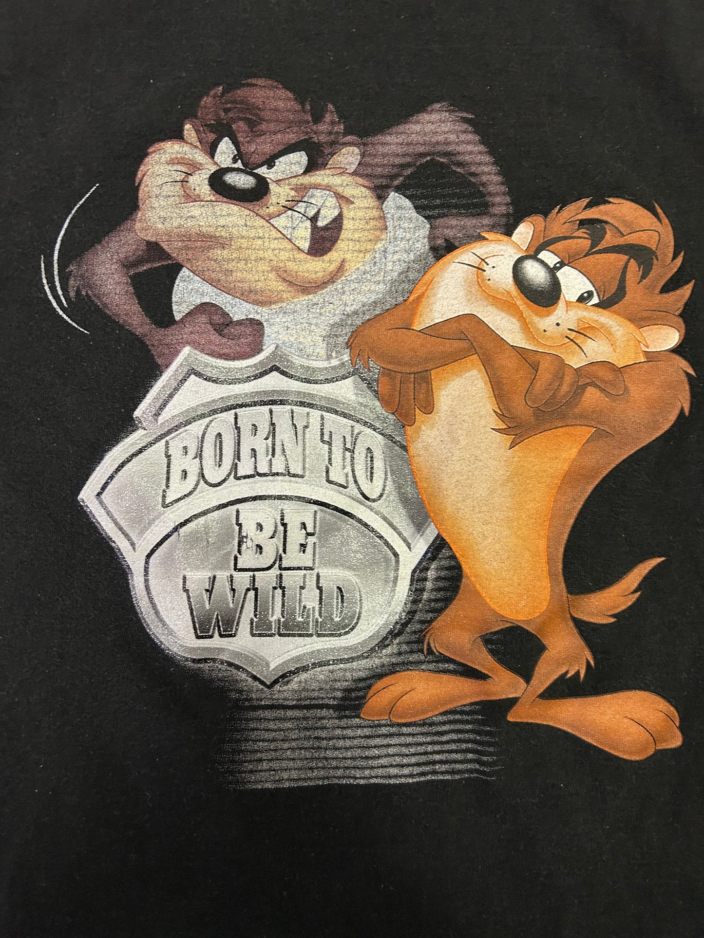 Vintage 2000s Looney Toons Born To Be Wild Tasmania Devil Tee