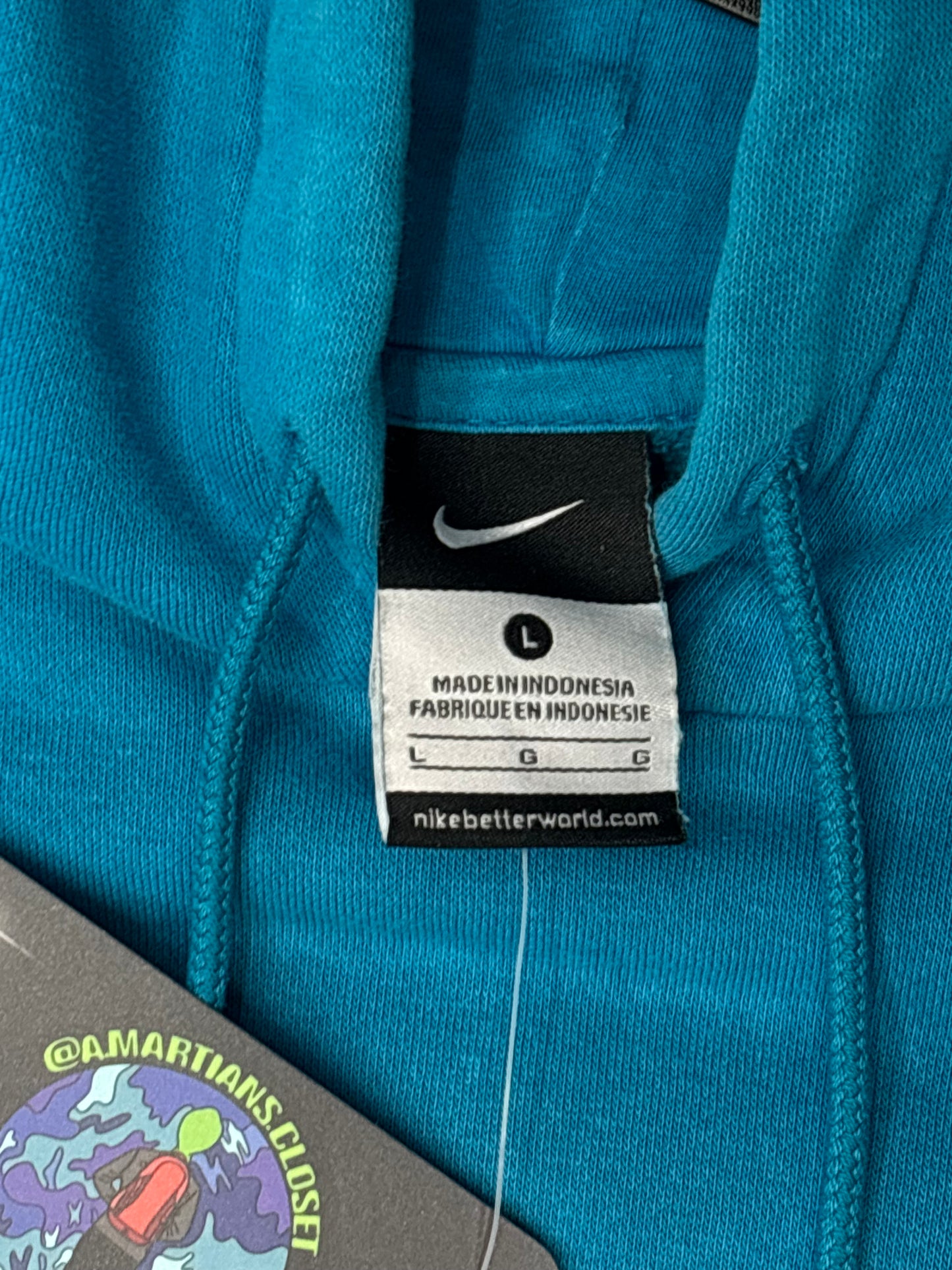Bright Blue Embroidered Nike Hoodie