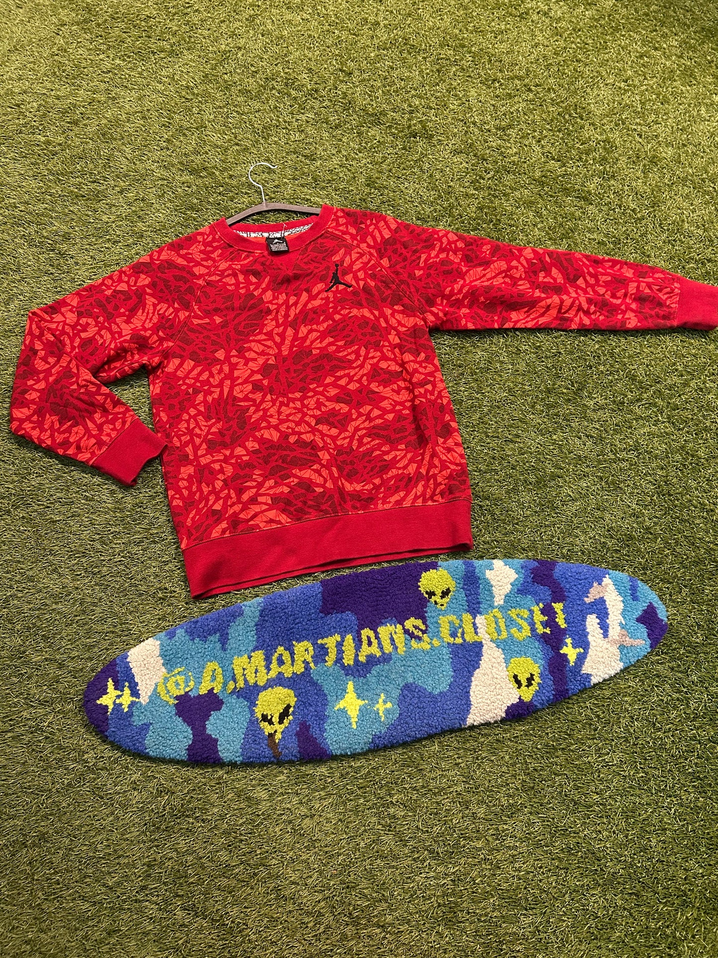 Y2K Jordan Red Digi Camo Crewneck