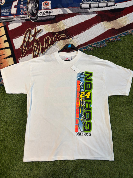 Dead stock 1998 Jeff Gordon Three time nascar Winston champion T-shirt Size XL competitors view tag