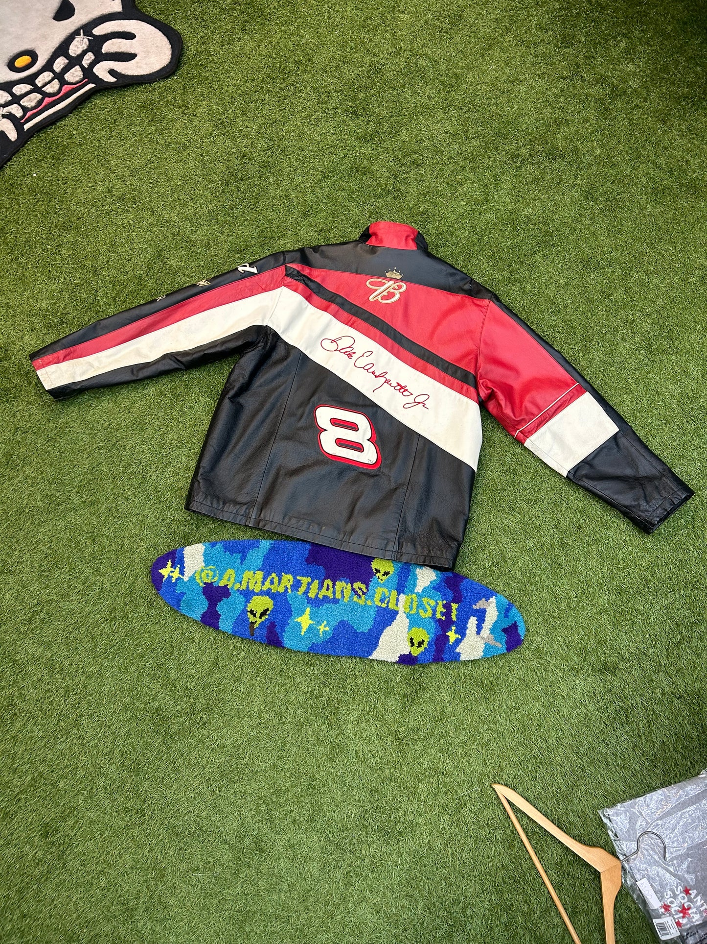 Vintage Dale Earnhardt Jr #8 Budweiser NASCAR Leather Jacket