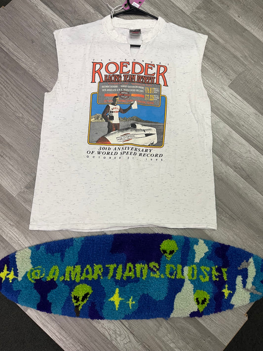 Vintage 1995 Roeder Harley Davidson World Speed Record Tee 🏍️