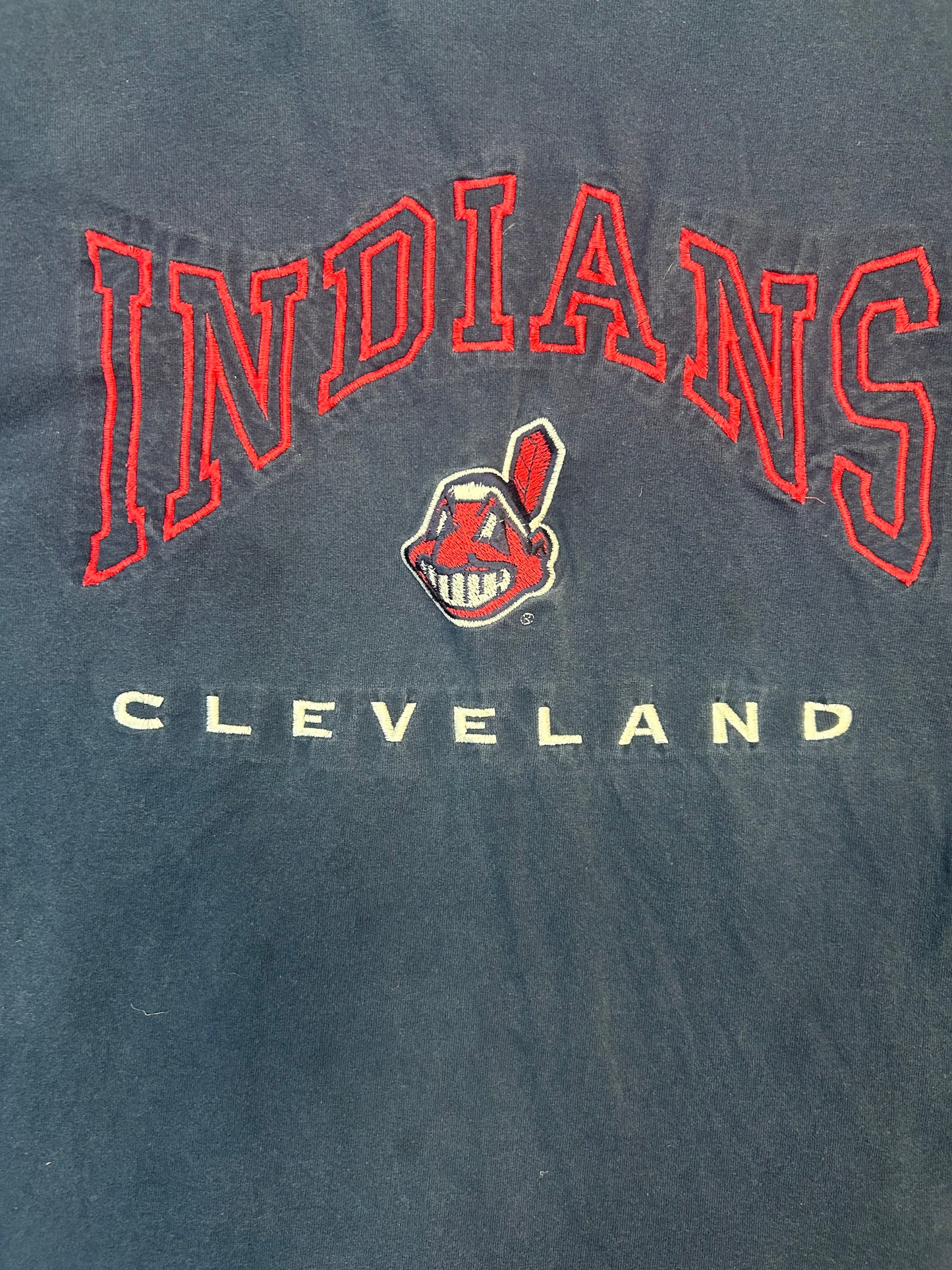 Vintage Lee Sports Cleveland Indians Embroidered Tee