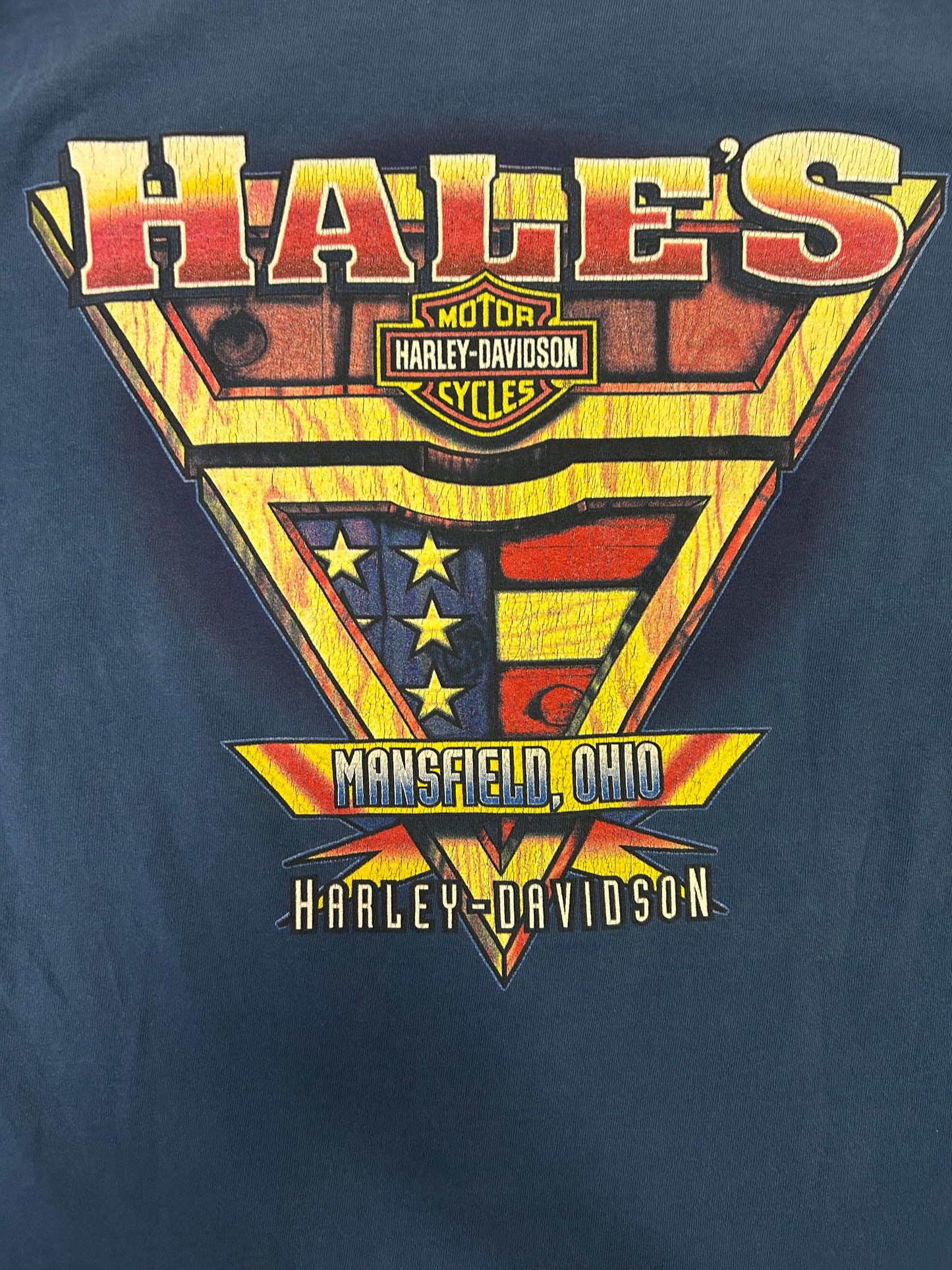 Rare Vintage 1995 Harley Davidson Mansfield Ohio Tee