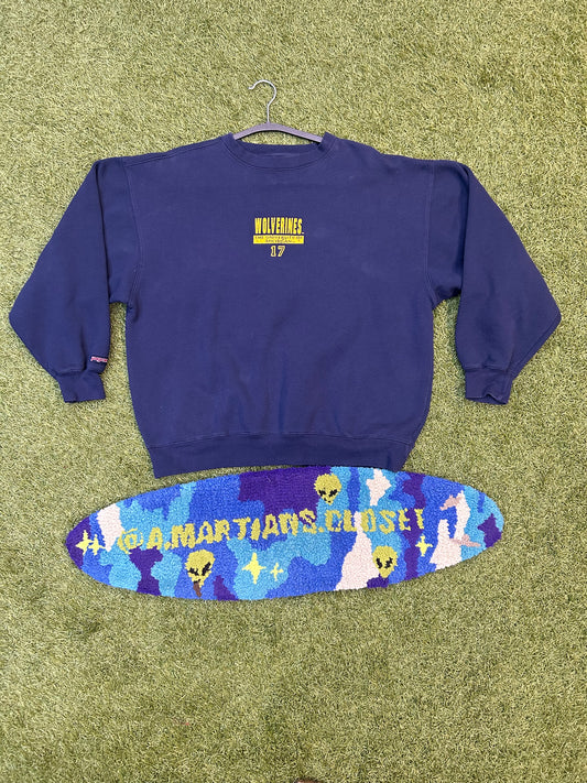 Y2K Jansports University Of Michigan Small Print Crewneck