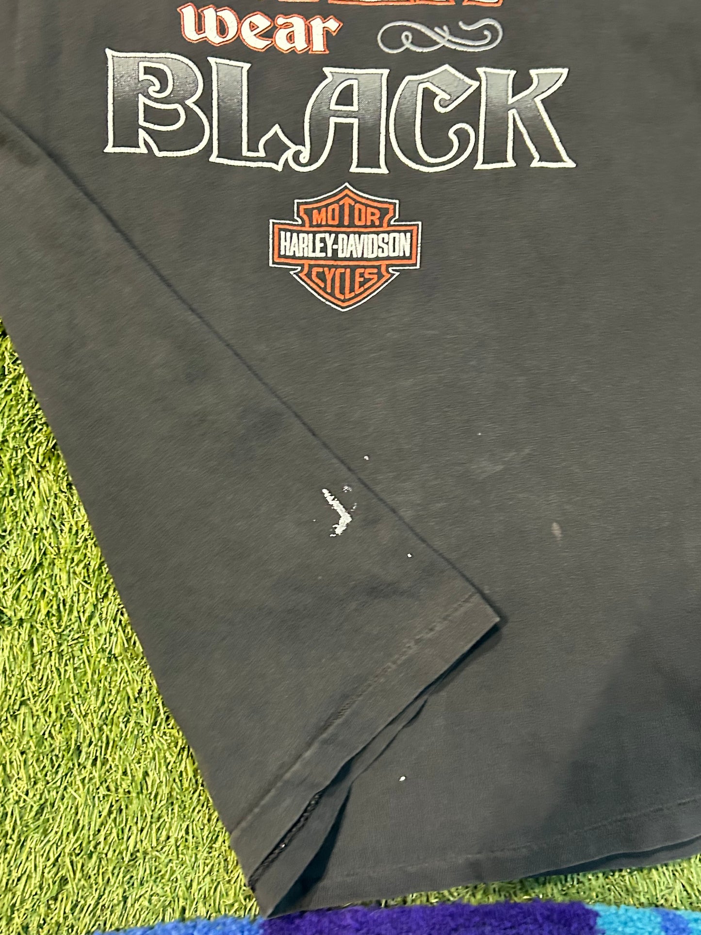 Vintage 1992 Harley Davidson Real Men Wear Black Tee