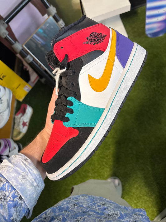 Air Jordan one mid size 8 multicolor