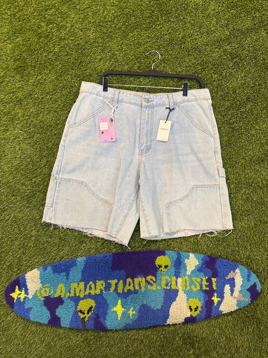 Forever 21 Double Knee Carpenter Style Jean Shorts Size 30