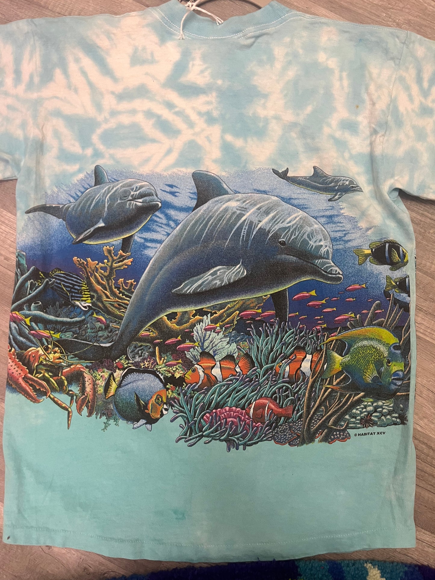 Rare Vintage Rain Forest Cafe Dolphins Swimming Tee