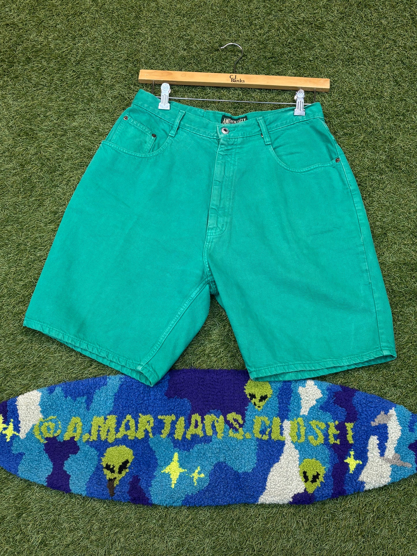 Vintage American Eagle Turquoise Jorts