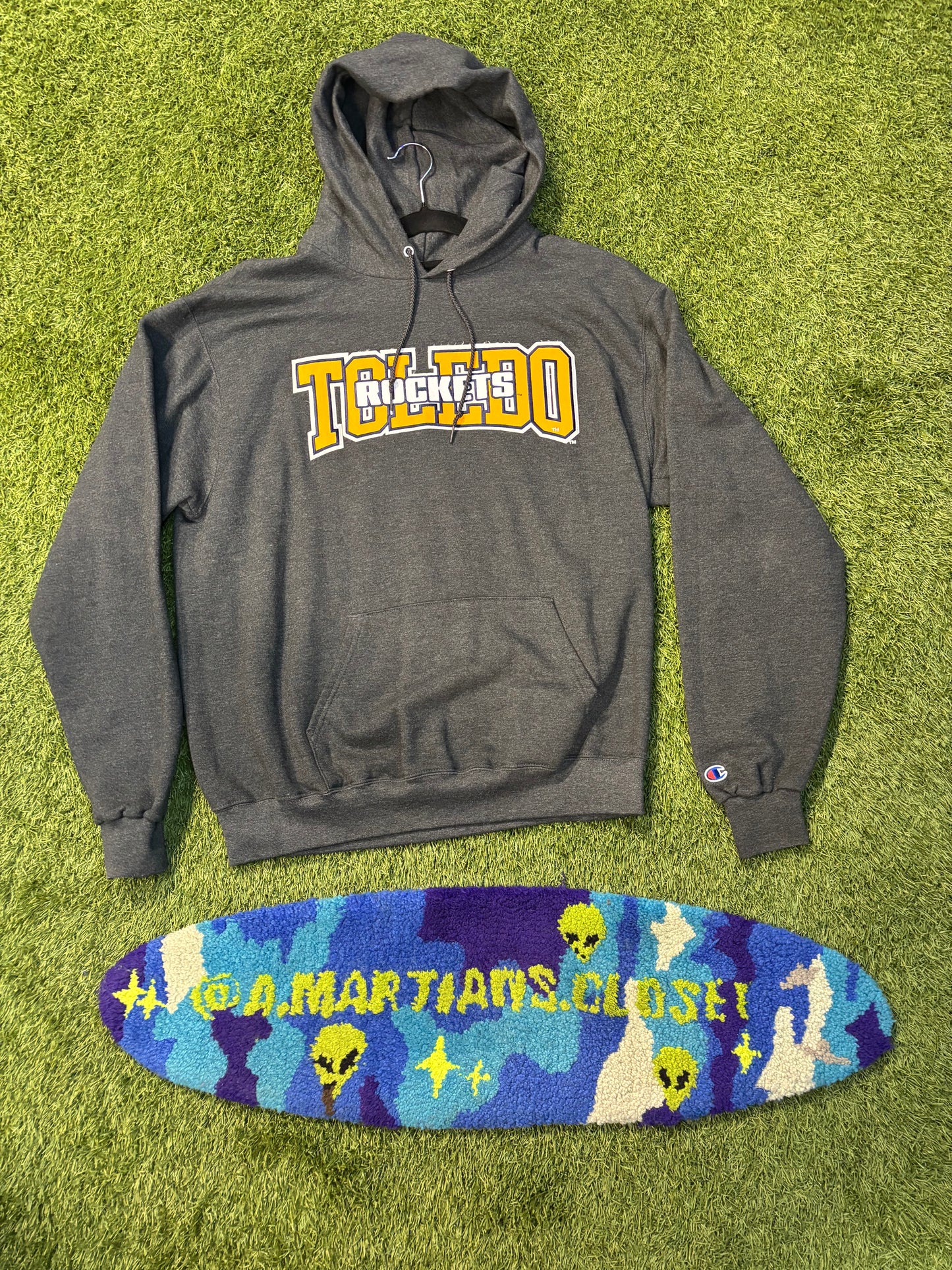 Dark Grey Toledo Rockets Champion Hoodie Size Large