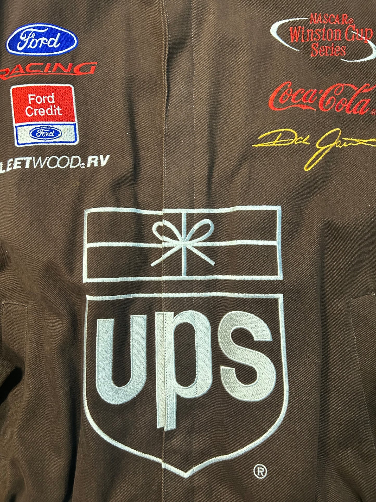 Vintage 90s Dale Jarret UPS Heavy NASCAR Jacket