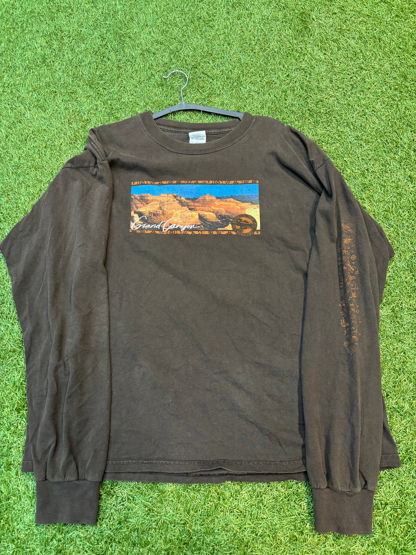 Vintage Brown Tee Featuring Grand Canyon Graphic